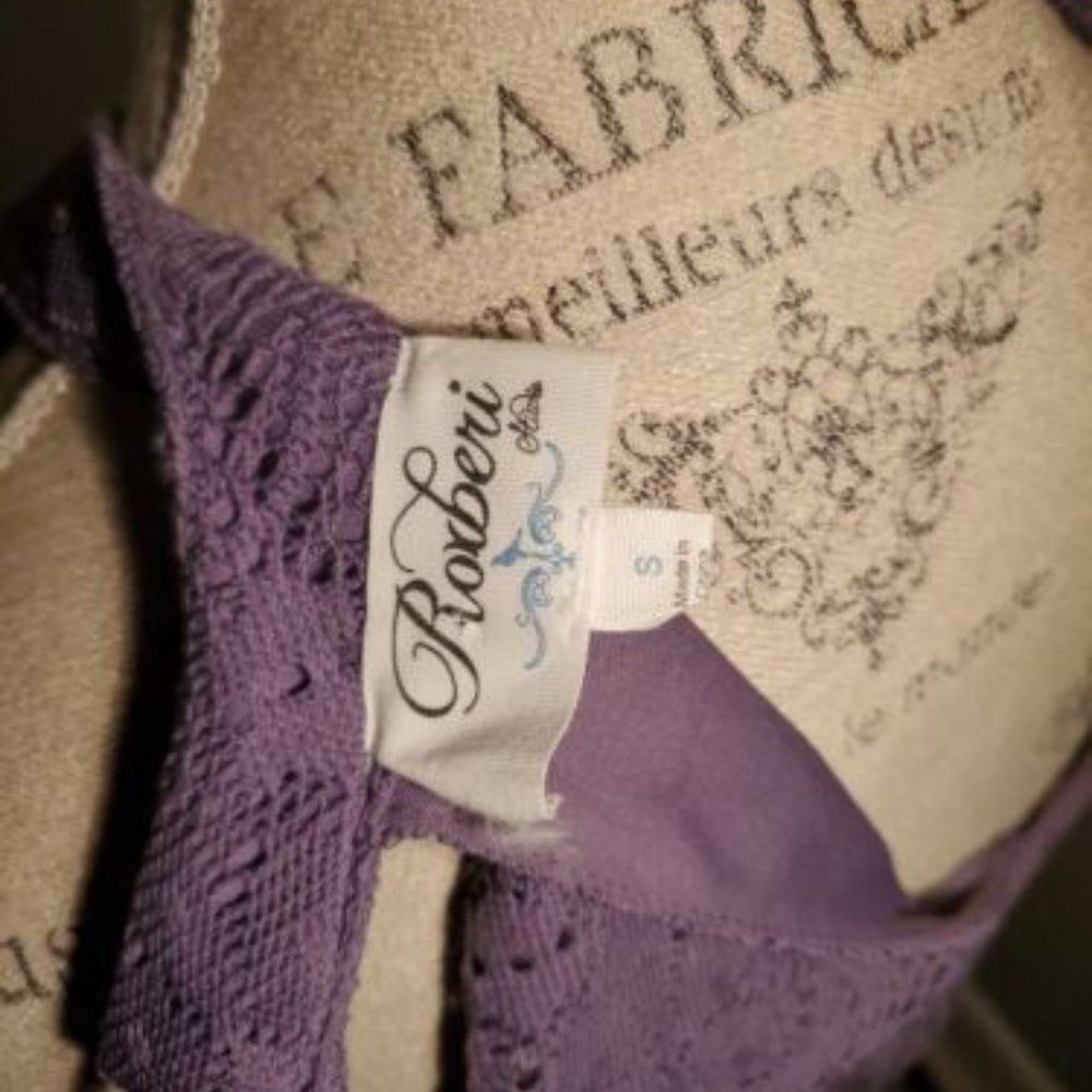 Roxberi Purple Dress size Small ASimetric Hem Pearly Buttons Closure - Picture 9 of 10